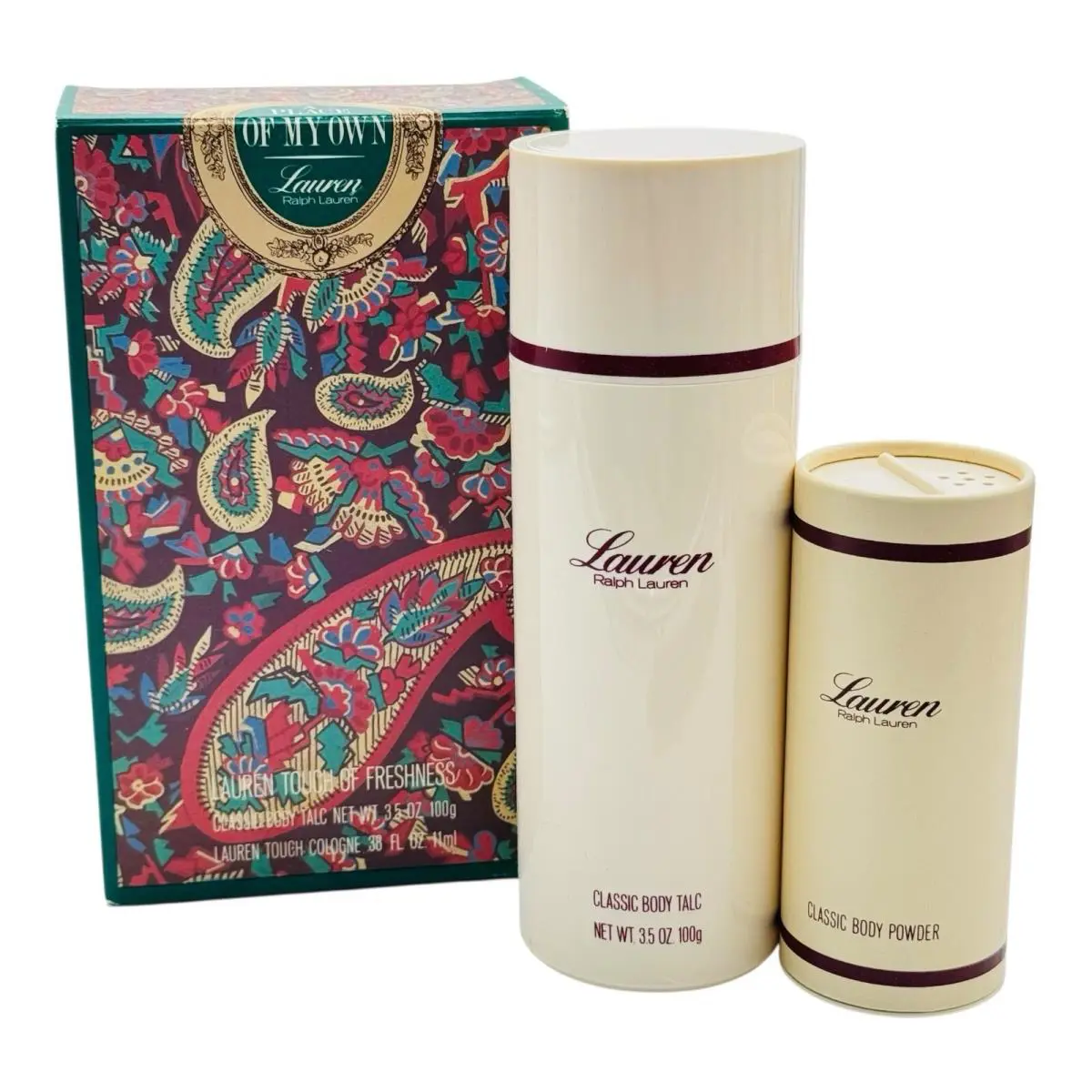 Lauren Ralph Lauren Classic Body Talc 3.5 oz Travel Talc 0.38 oz Vintage 1970s