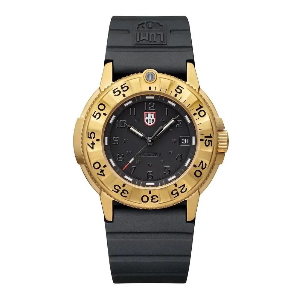Luminox Navy Seal Men`s Watch XS.3221.NSF Foundation Gold Pvd Black 43 mm Quartz