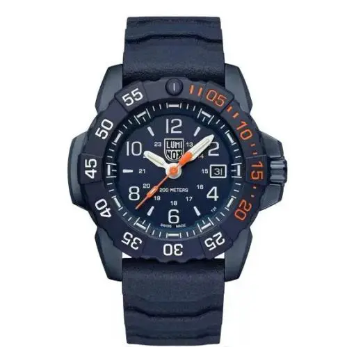 Luminox Navy Seal Men`s Watch Blue Dial Blue Rubber Strap XS.3253.CBNSF.SET - Dial: Blue, Band: Blue