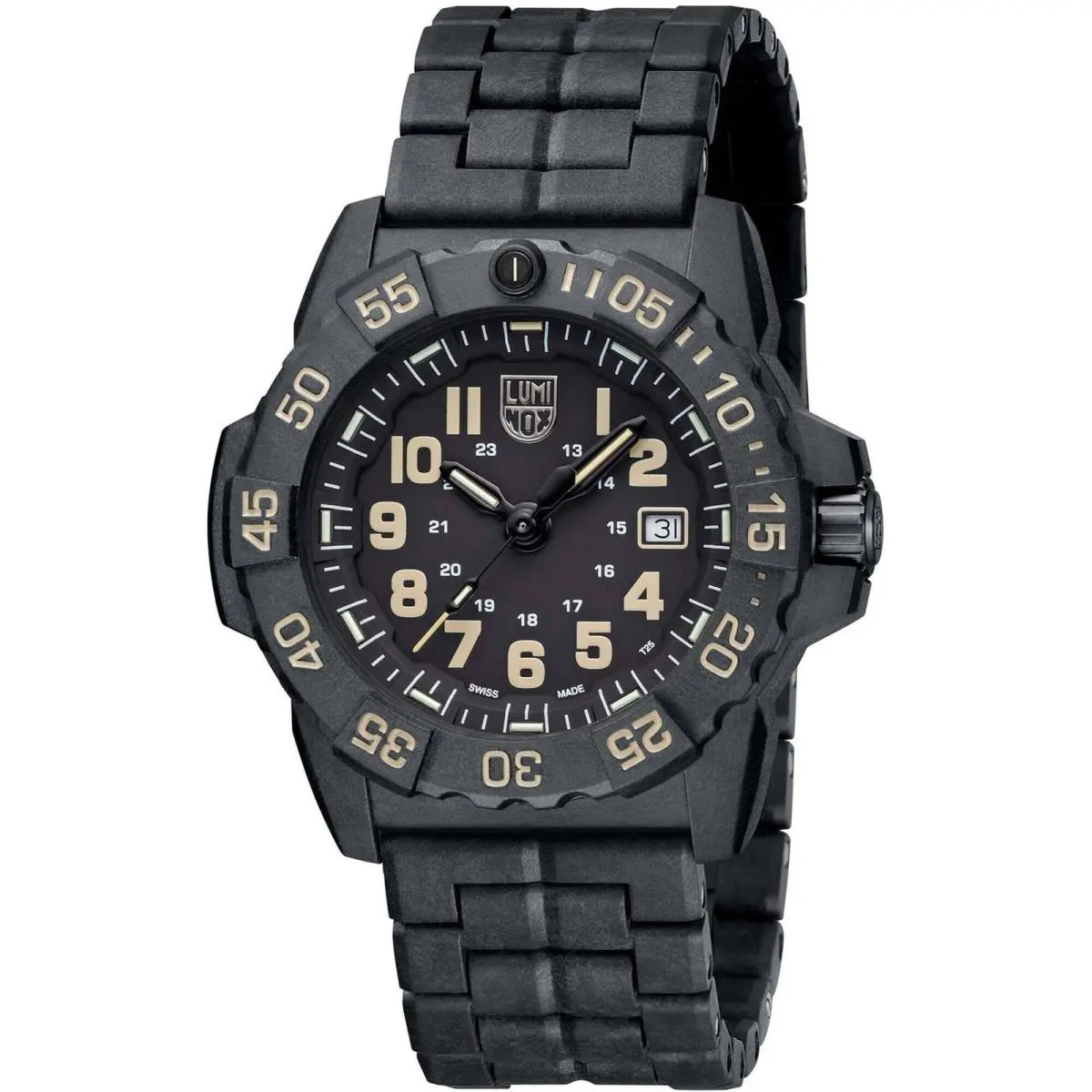 Luminox Men`s Watch Navy Seal 3500 Series Black Dial Carbonox Strap XS.3510