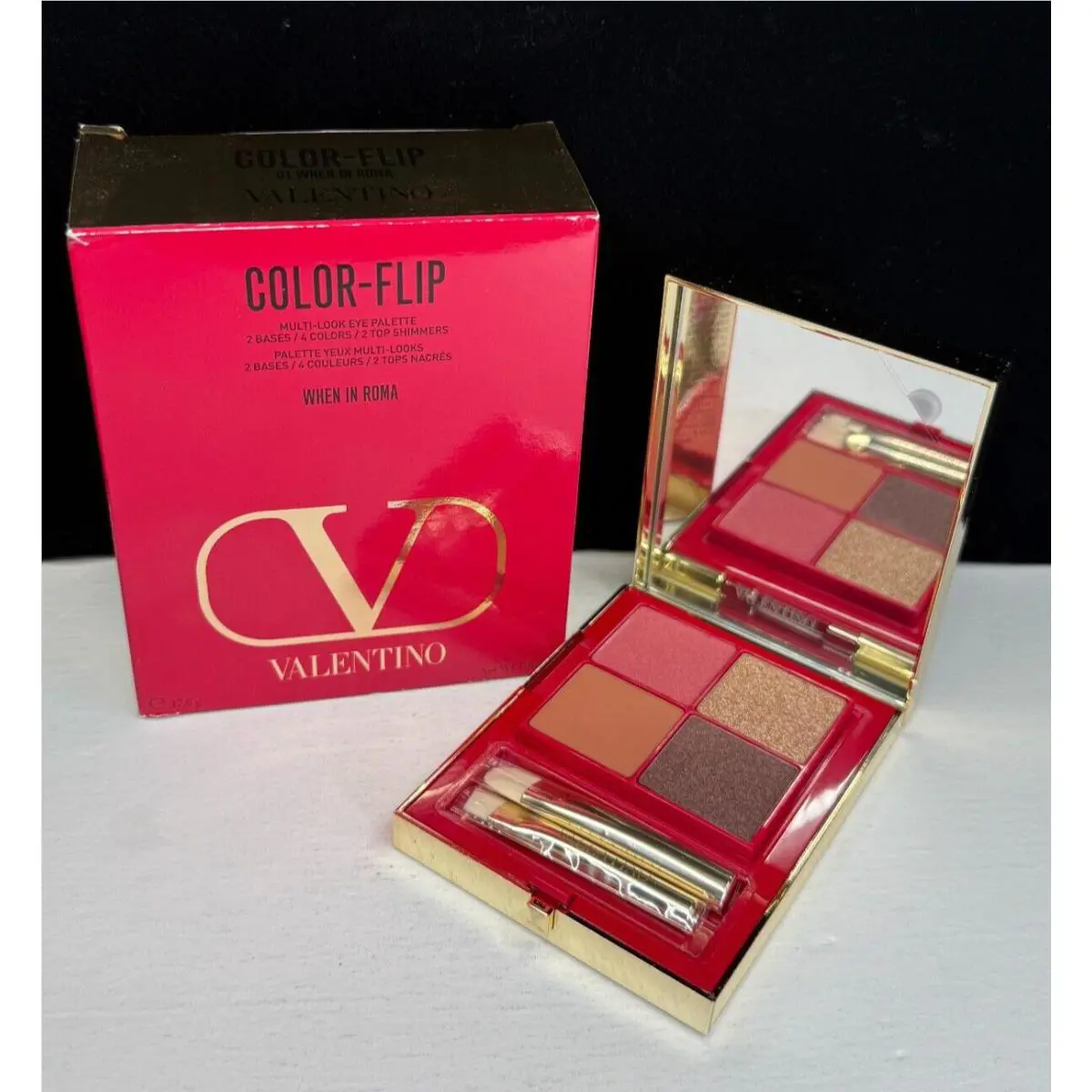 Valentino Color-flip Multi Look Eye Palette 0.62 oz When In Roma Spring