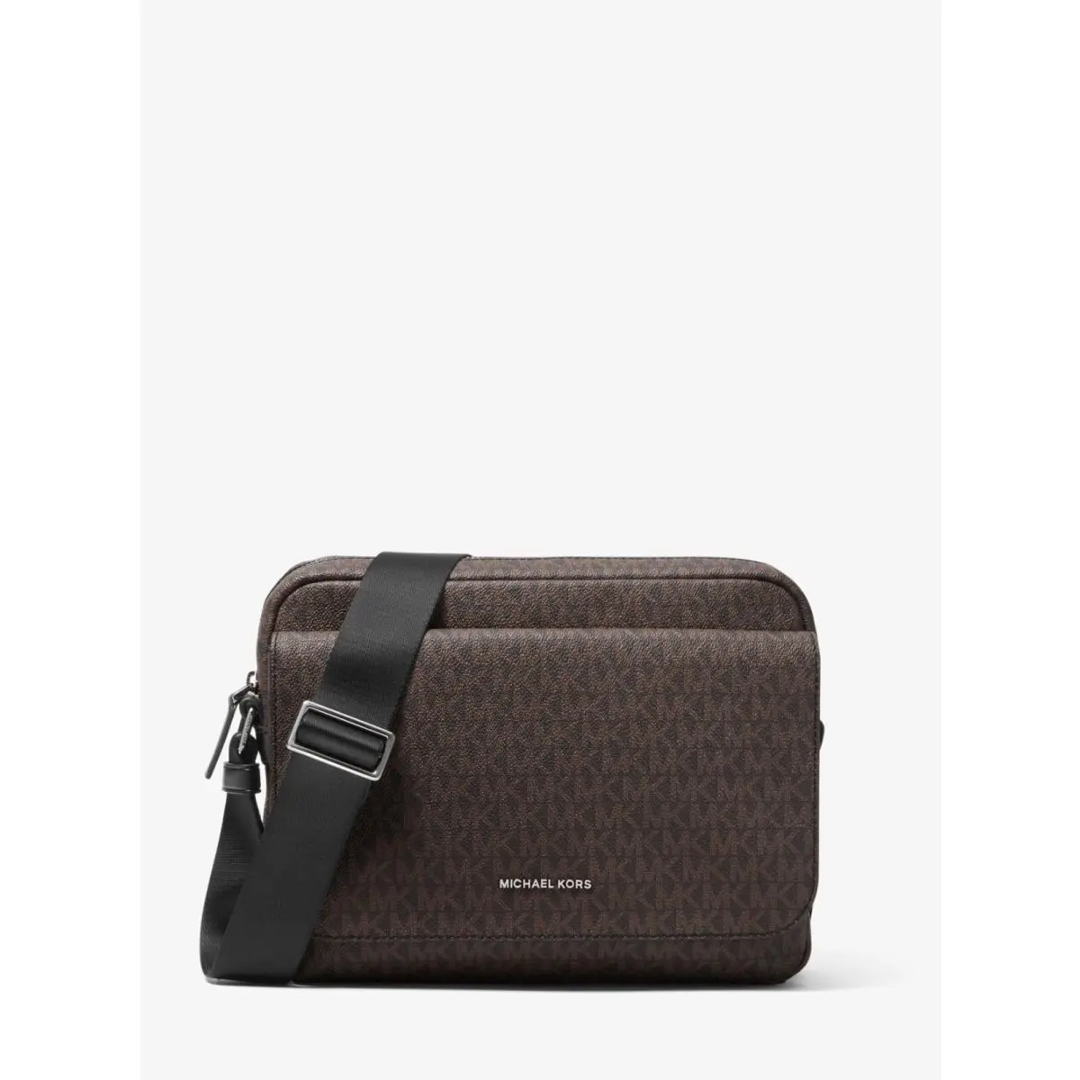 Cooper Logo Camera Bag Black or Brown with Gunment-tone Hardware Brown by Michael Kors