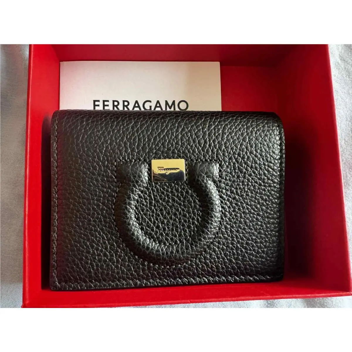 Salvatore Ferragamo Bifold Wallet Leather Black D514
