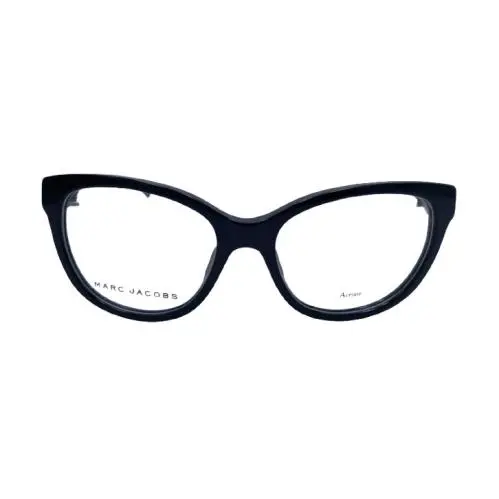 Women`s  Marc 115 807 Shiny Black Silver Cat Eye Eyeglasses Frames by Marc Jacobs