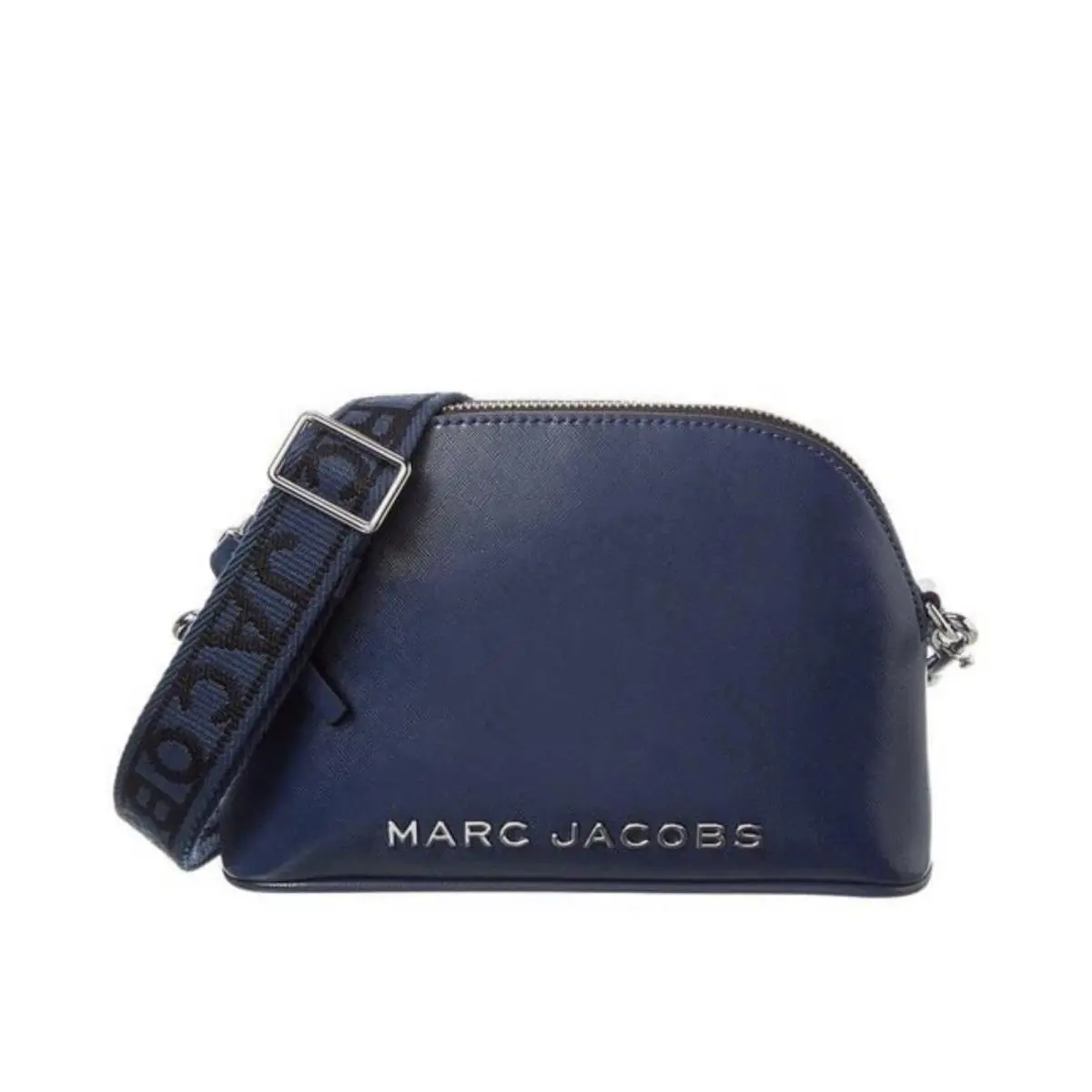 Small Dome Leather Crossbody Bag In Azure Blue by Marc Jacobs