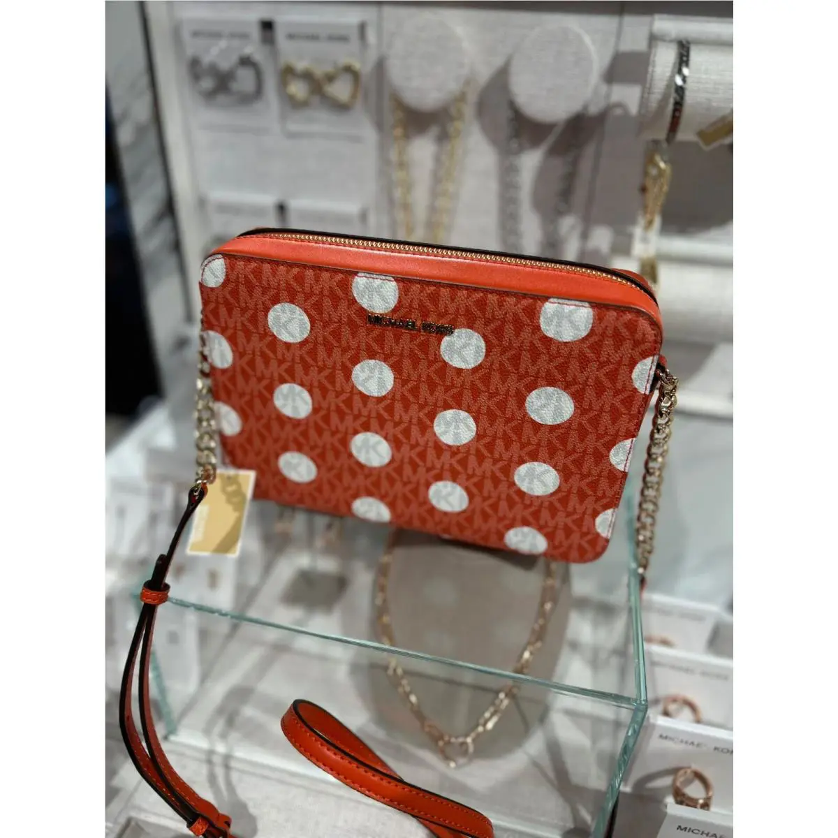 Michael Kors Women Large Purse Handbag Shoulder Crossbody Messenger Bag Red Clay