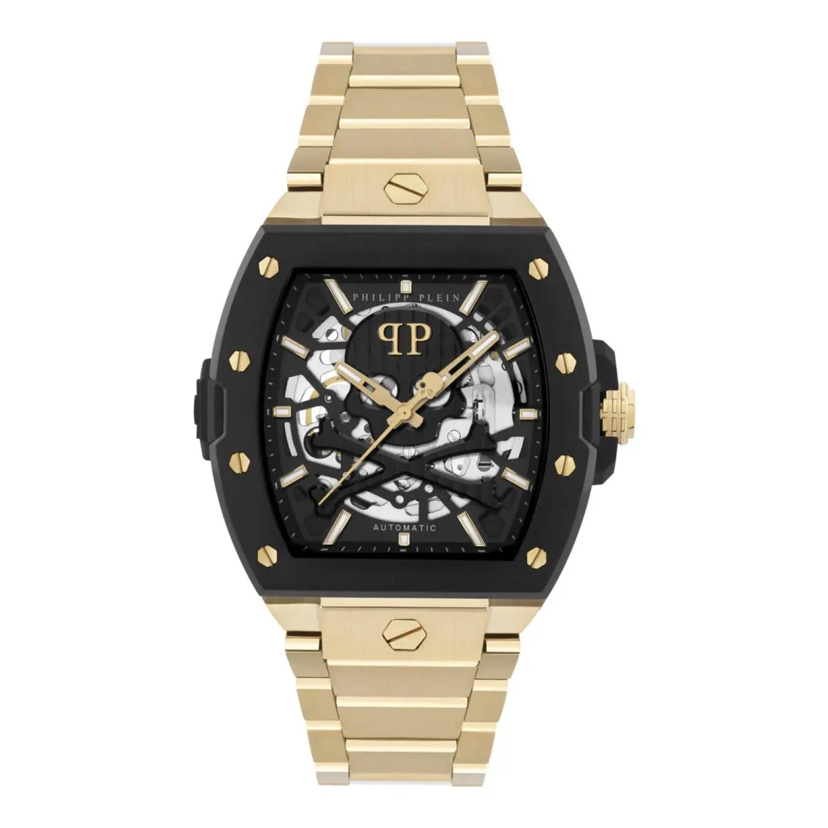 Philipp Plein Mens Gold 44mm Bracelet Fashion Watch