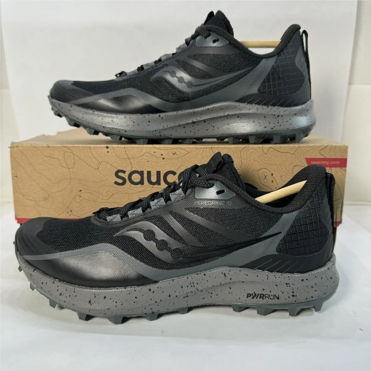 Saucony shoes - Peregrine 12 - Peregrine - S10737-05 - Black (UPC: 0195017380686) 1