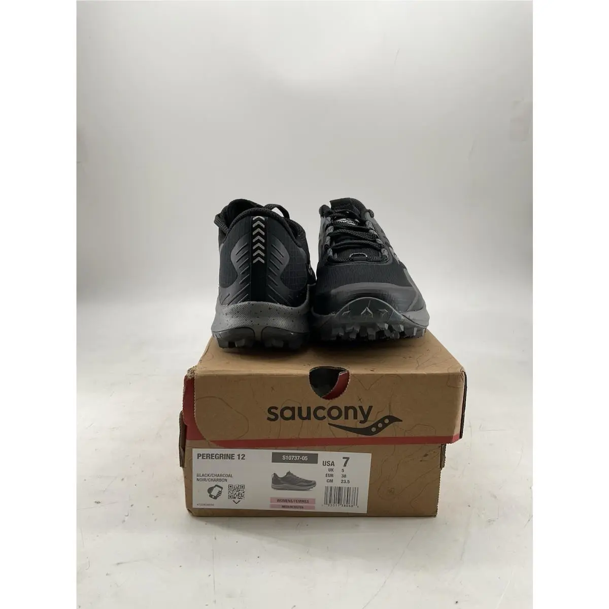 Saucony shoes - Peregrine 12 - Peregrine - S10737-05 - Black (UPC: 0195017380686) 0