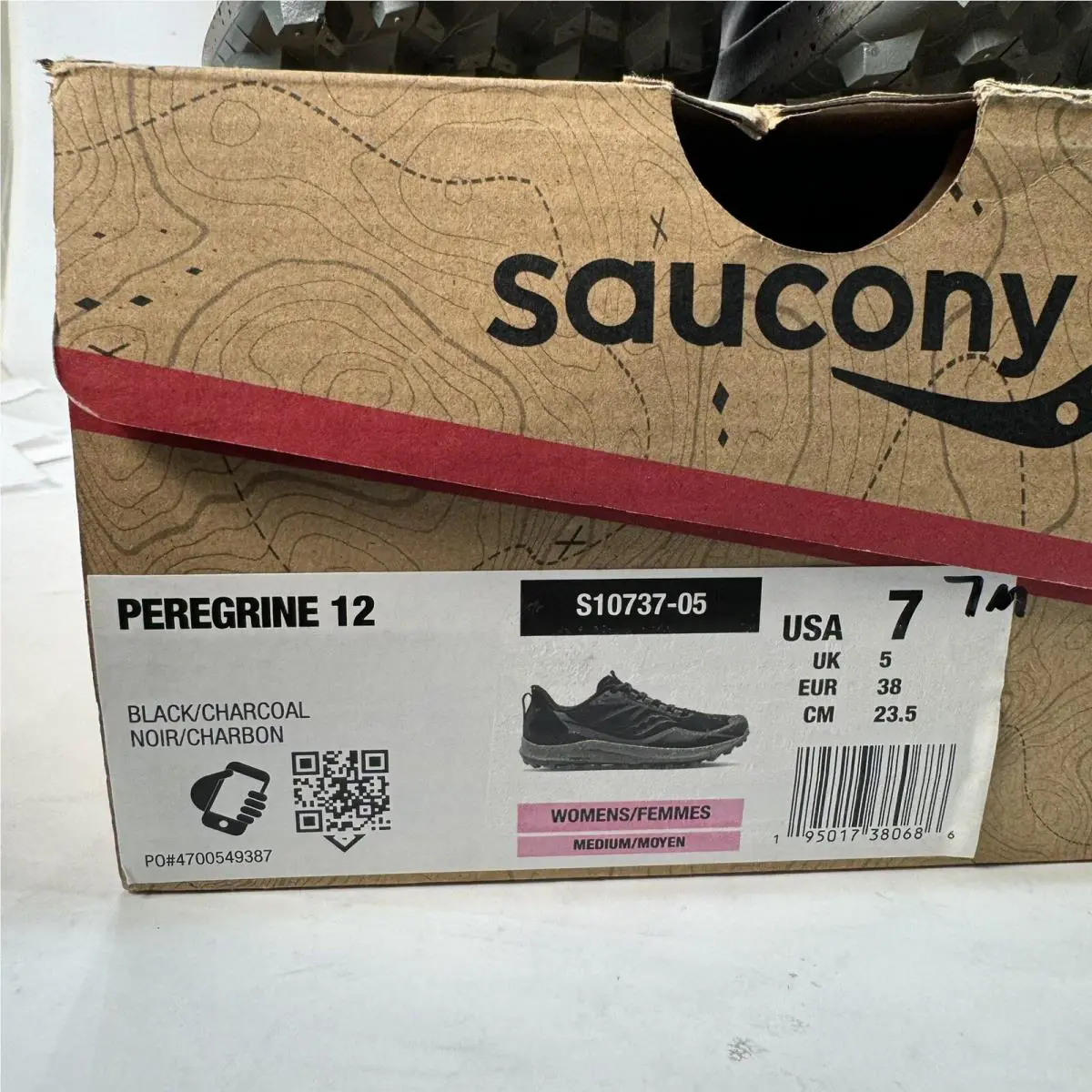 Saucony shoes - Peregrine 12 - Peregrine - S10737-05 - Black (UPC: 0195017380686) 8