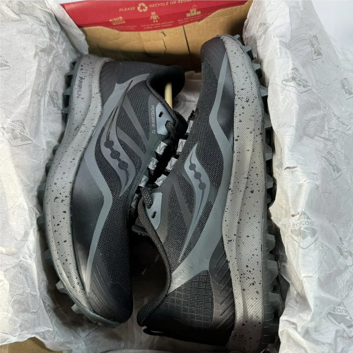 Saucony shoes - Peregrine 12 - Peregrine - S10737-05 - Black (UPC: 0195017380686) 5