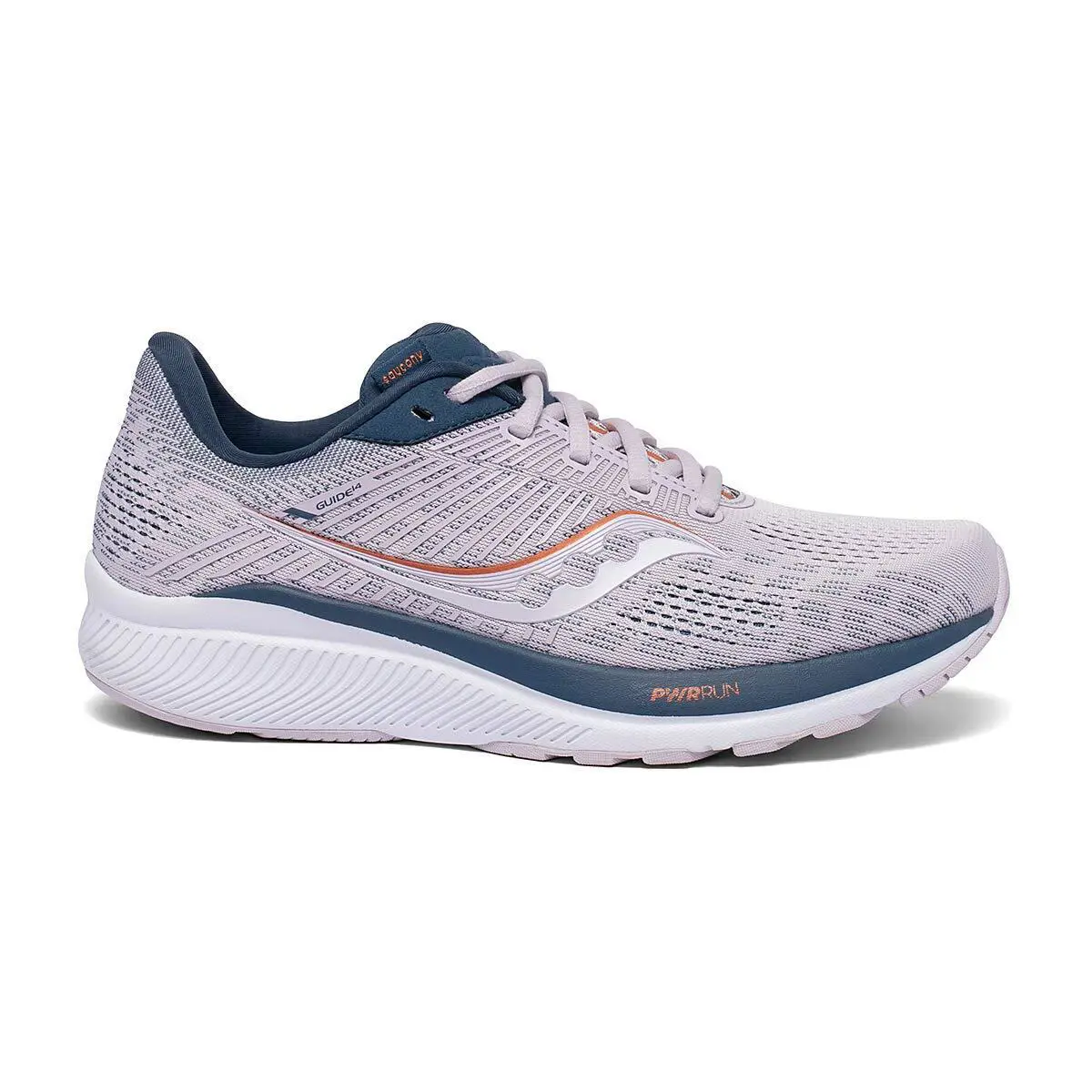 Saucony Women`s Guide 14 Running Shoe Lilac/navy 5