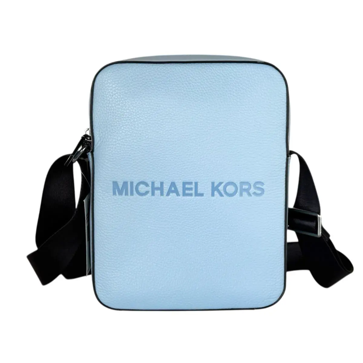 Michael Kors Cooper Reporter Shoulder Crossbody Leather Flight Bag Light Sky