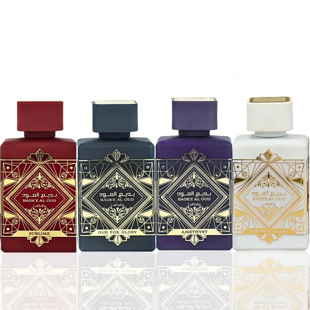 Lattafa Perfumes Bade`e Al Oud Unisex 4 Piece Eau de Parfum Gift Set