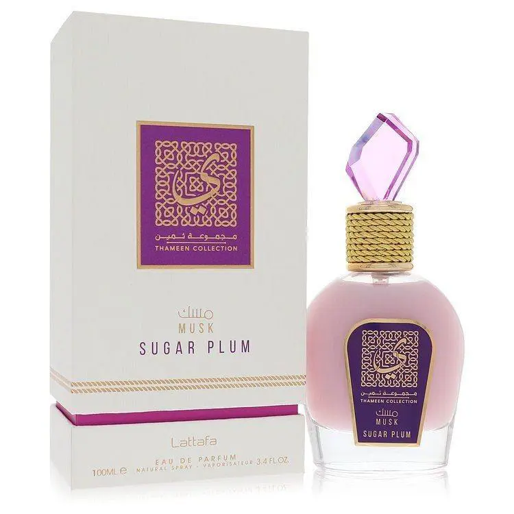 Lattafa Musk Sugar Plum by Lattafa Eau De Parfum Spray Unisex 3.4 oz Women