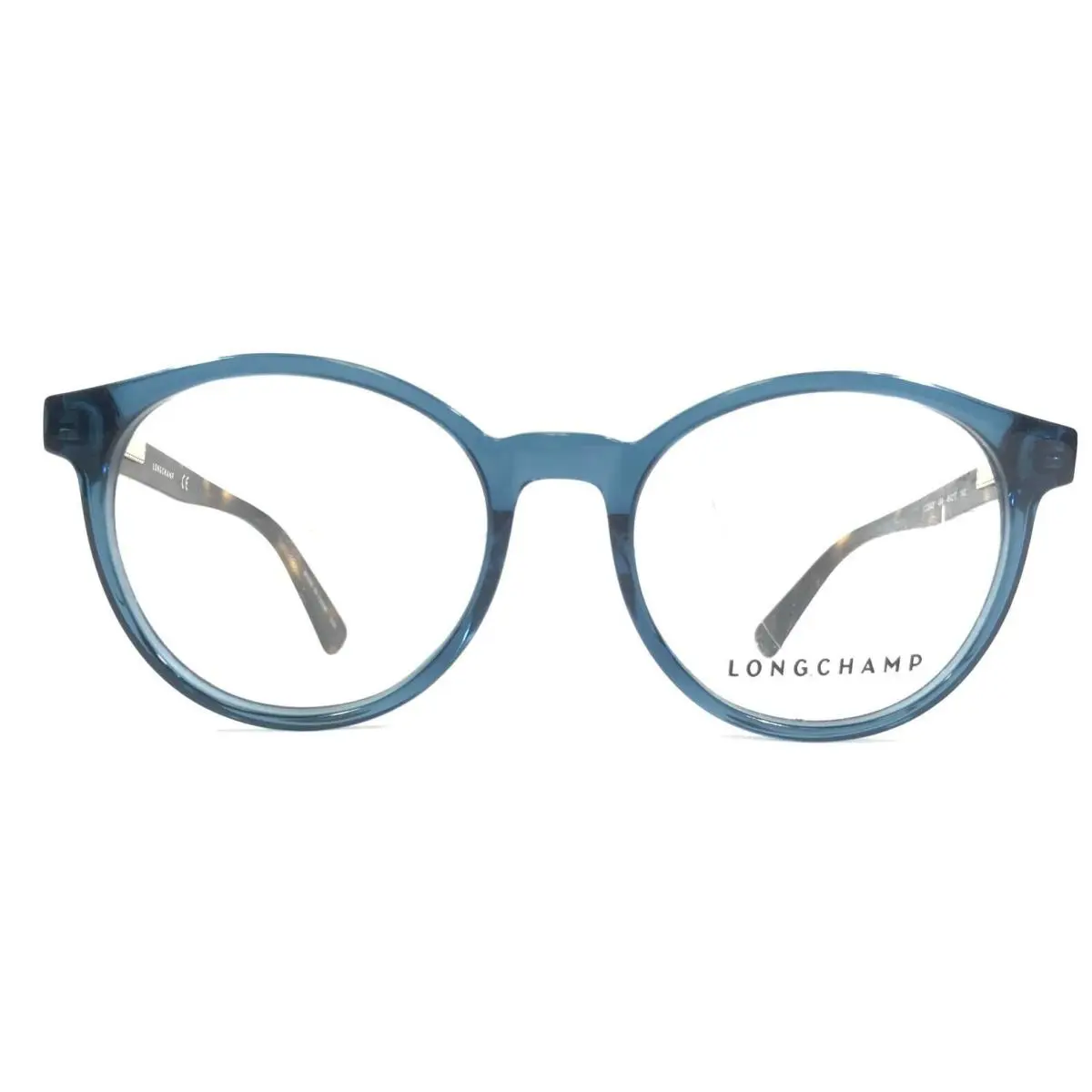 Longchamp Eyeglasses Frames LO2643 424 Clear Blue Brown Tortoise Round 49-17-140 - Frame: Multicolor