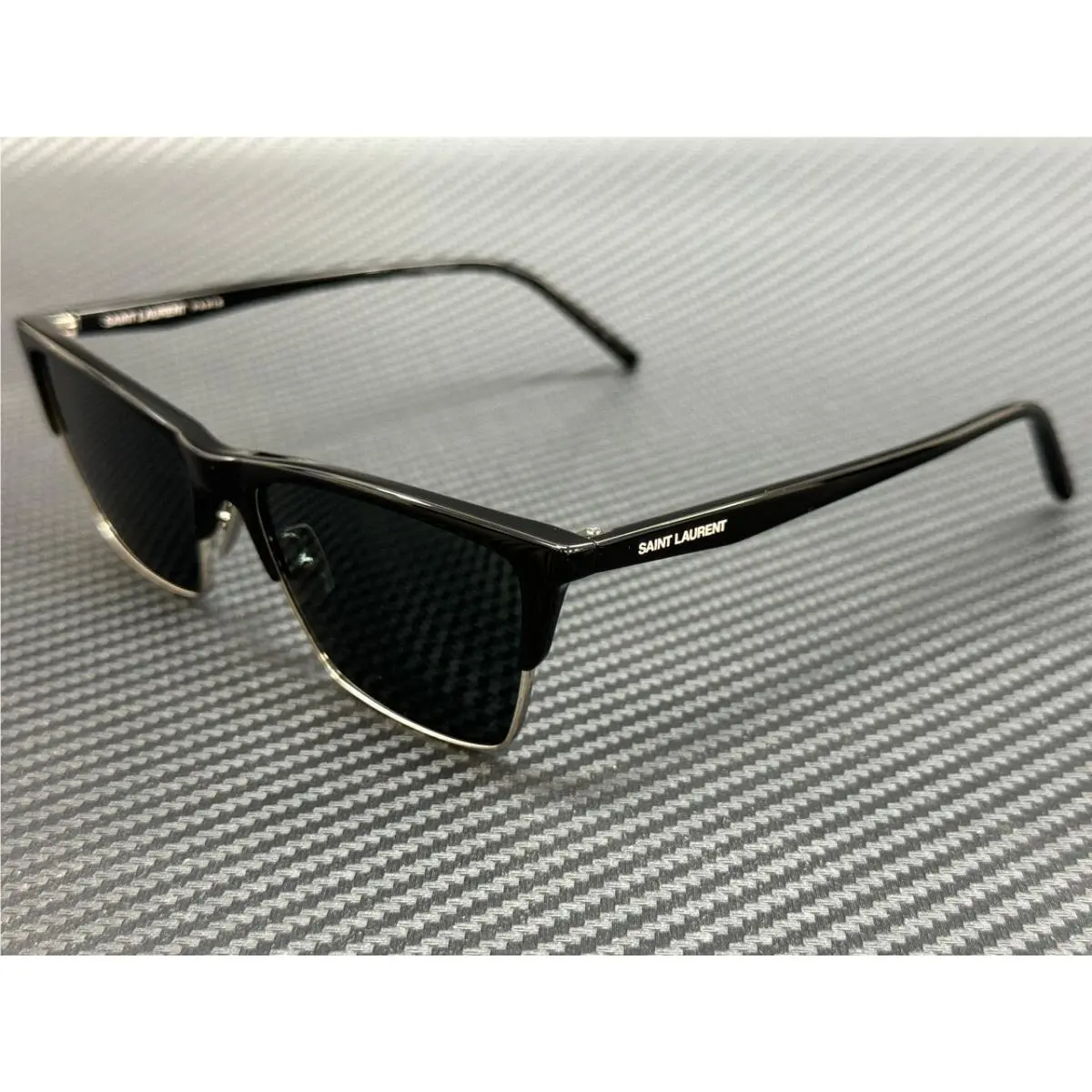 Saint Laurent SL 767 002 Black Silver Women`s 55 mm Medium Sunglasses by Yves Saint Laurent