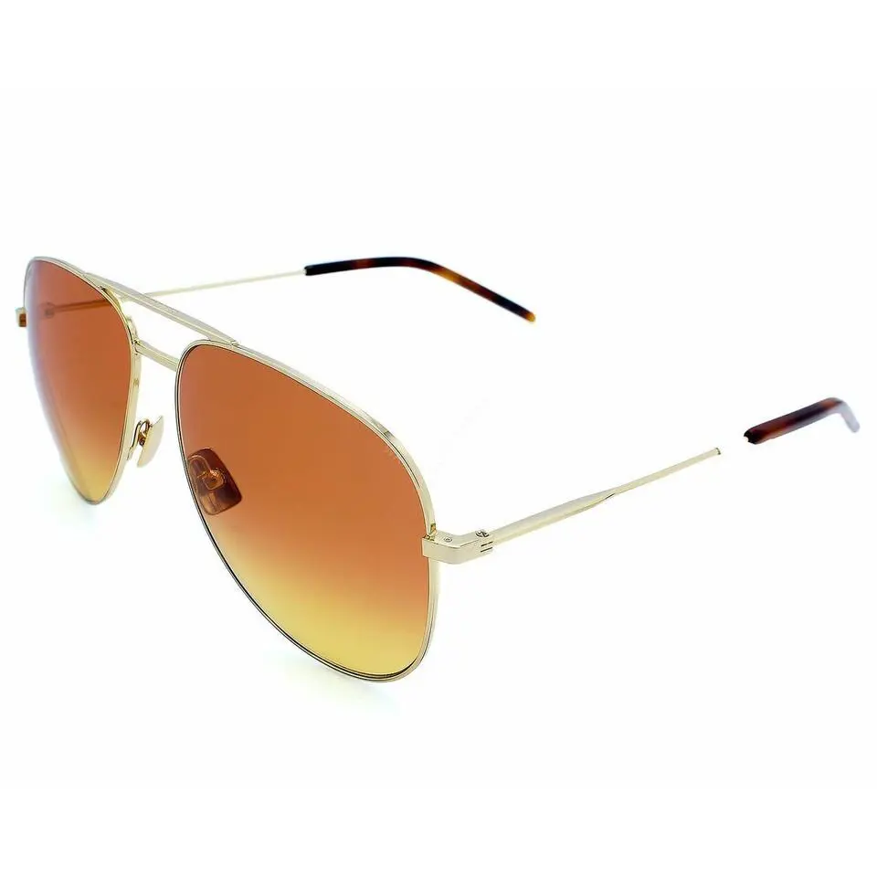 Saint Laurent Gold/orange Lens Gold 59-145MM Unisex Sunglasses SL Classic 11 053 - Frame: Gold, Lens: Orange