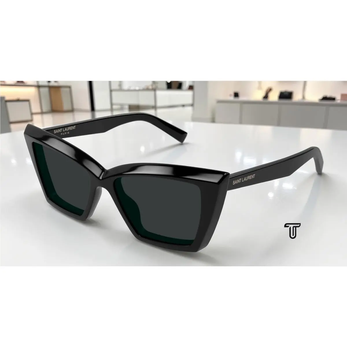 Saint Laurent SL 657 001 Black Black 54 mm Women`s Sunglasses by Yves Saint Laurent