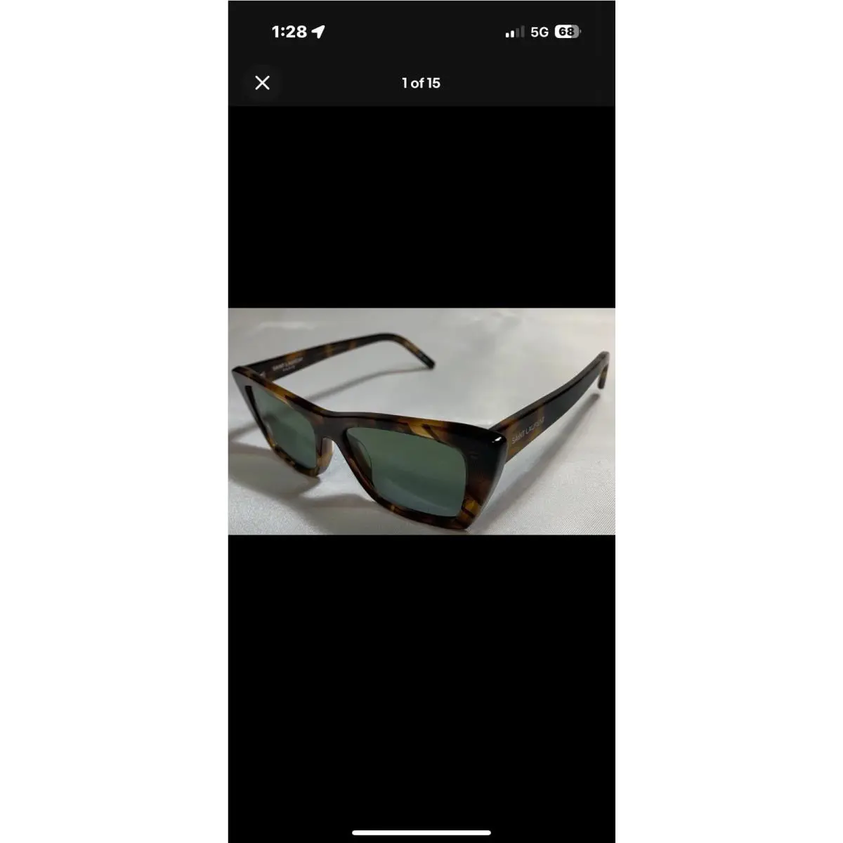 Saint Laurent Havana/green Lens 53-145MM Women`s Sunglasses SL 276 Mica 020 - Frame: Havana, Lens: Green