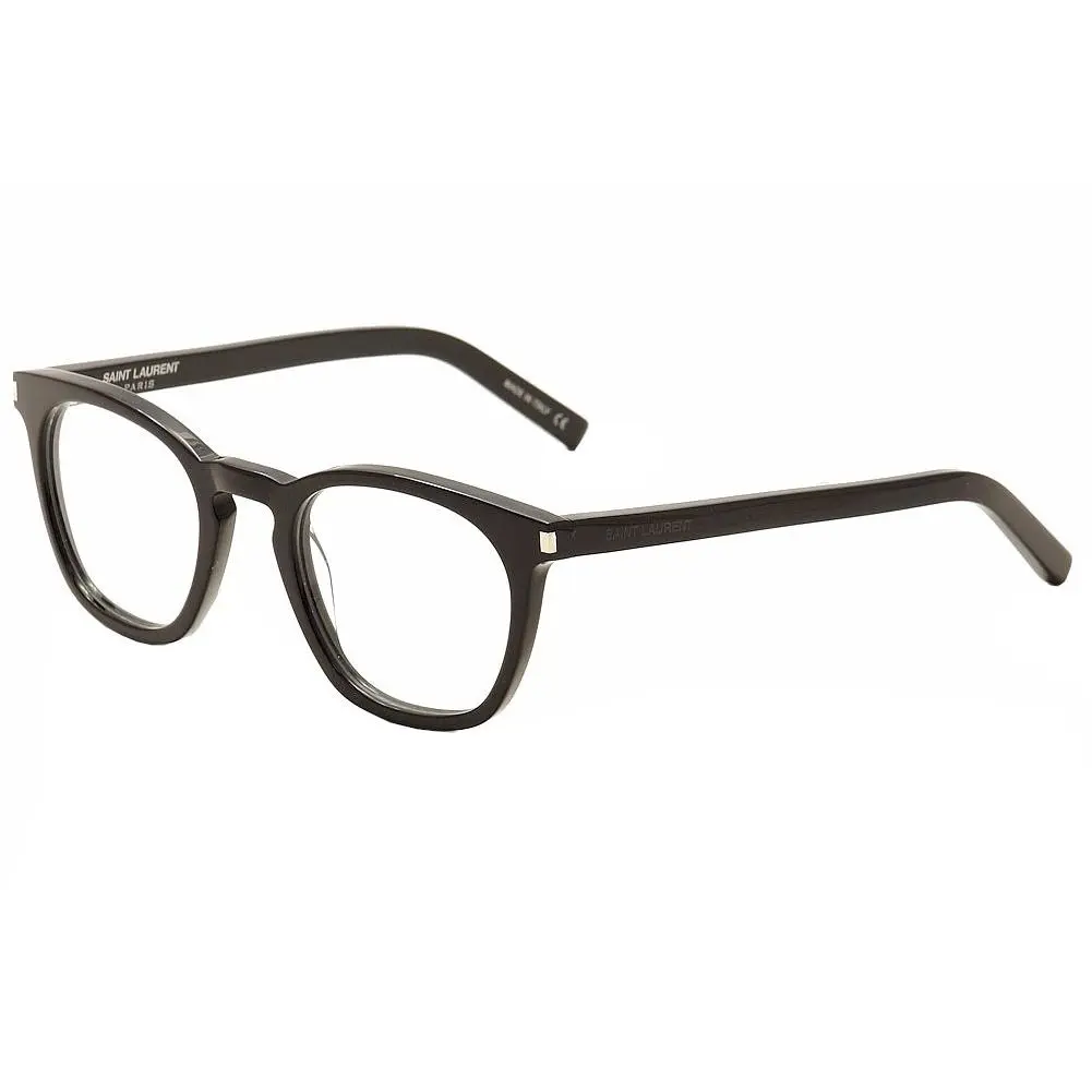 Saint Laurent Men`s Slim SL30 001 Black/transparent Full Rim Eyeglasses 49mm - Frame: Black