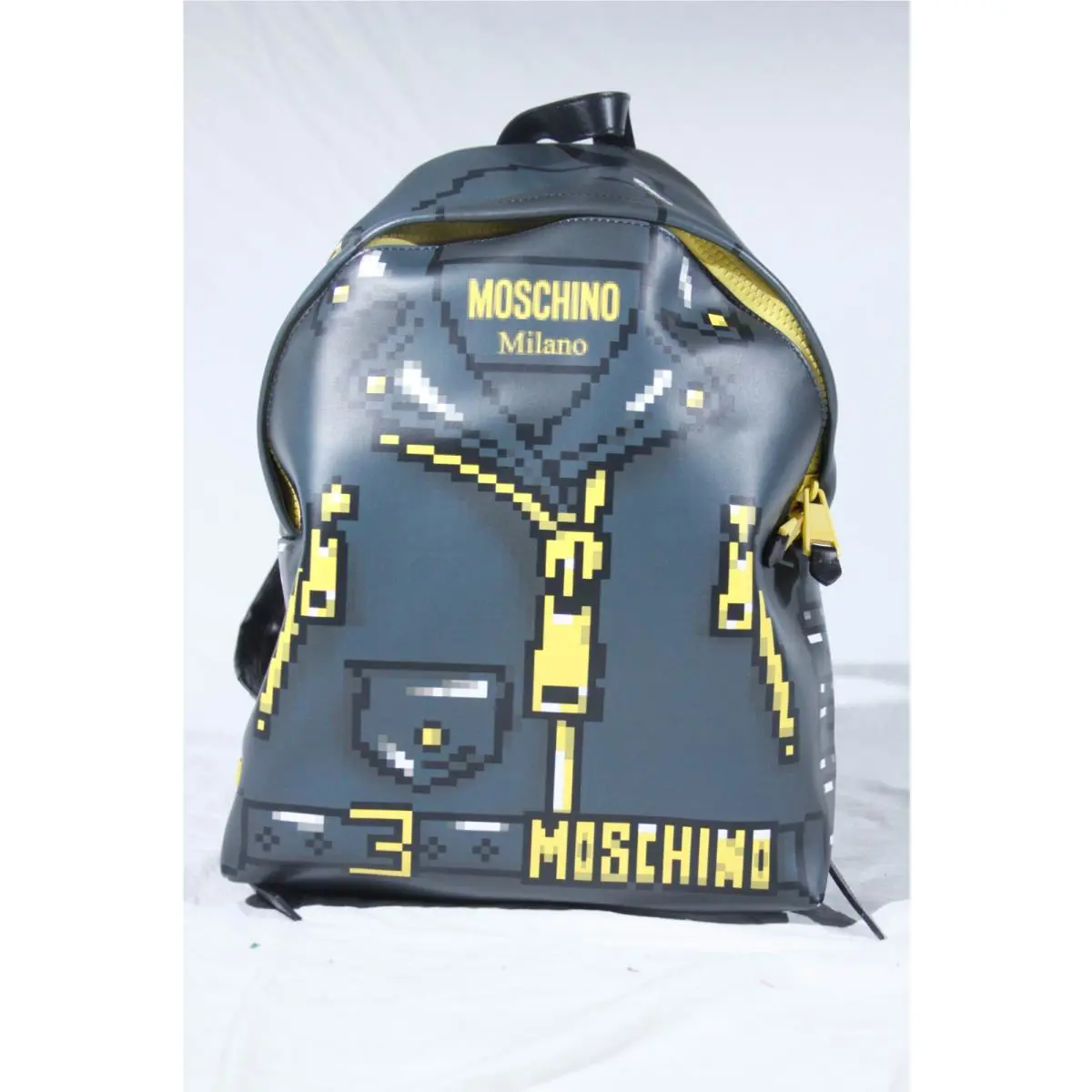 Moschino Unisex Leather Backpack Made in Italy