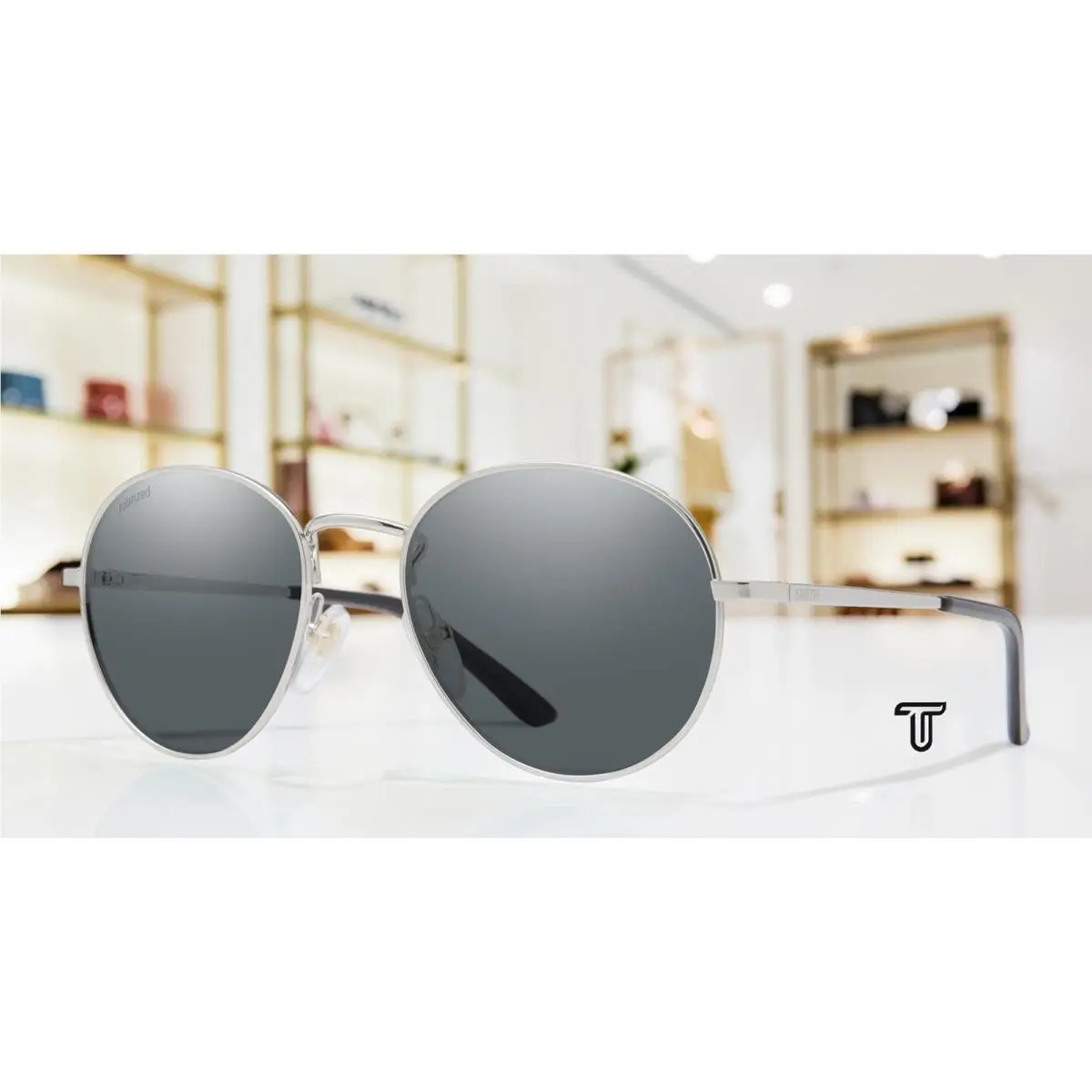 Smith Prep Silver Polarized Grey 53 mm Unisex Sunglasses - Frame: Silver