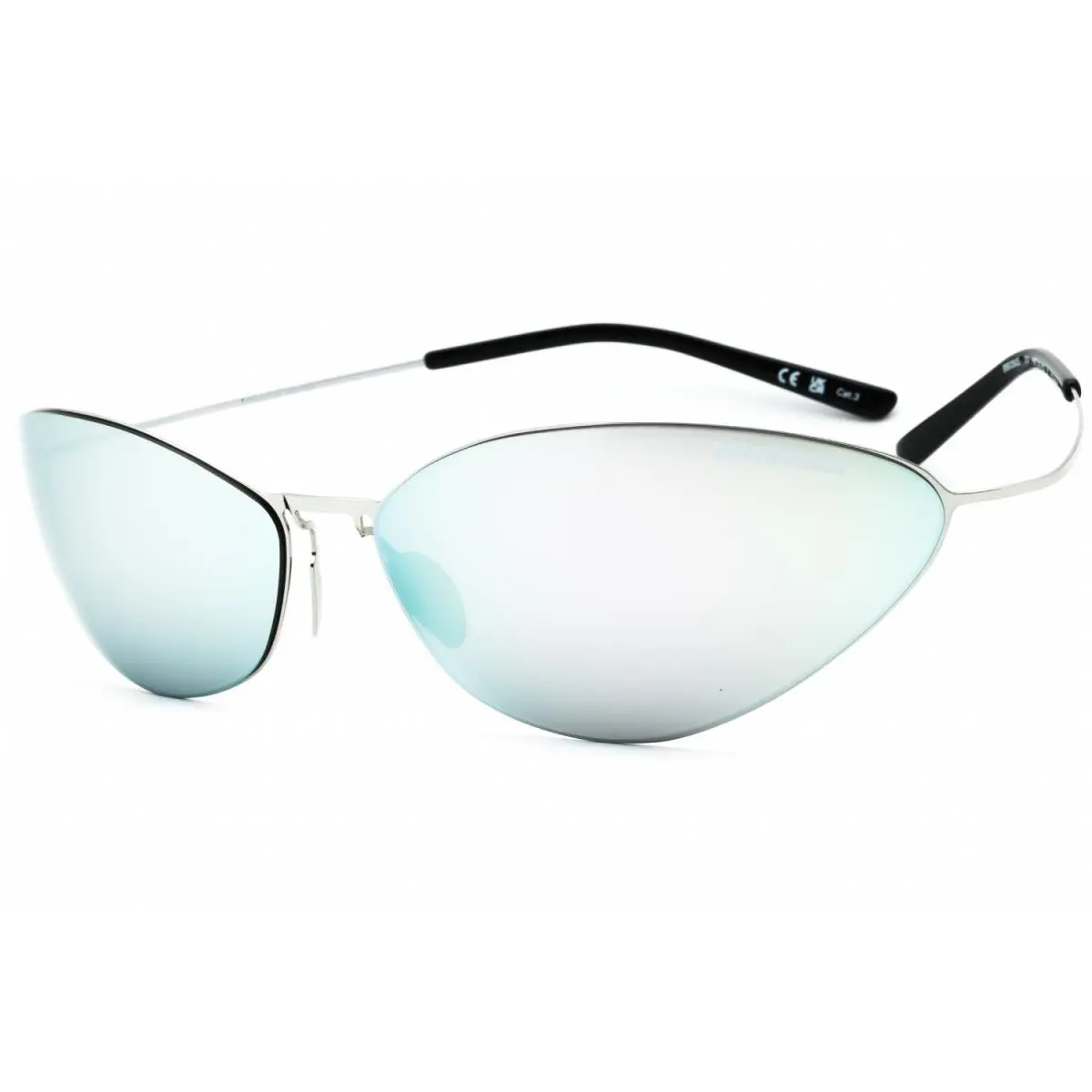 Balenciaga BB0350S 004 Silver / Silver Mirror 68mm Unisex Sunglasses