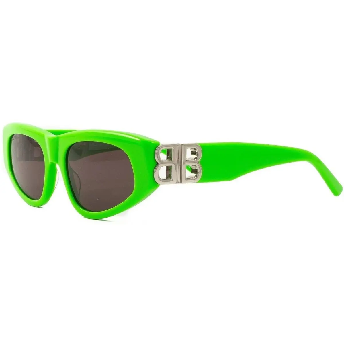 Balenciaga BB0095S-009 Sunglasses 53mm - Frame: Green, Lens: Grey