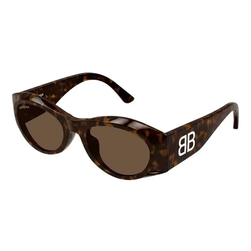 Balenciaga BB0396SK 002 Dark Havana/brown 55-20-145 Sunglasses - Frame: Dark Havana, Lens: Brown, code: 002
