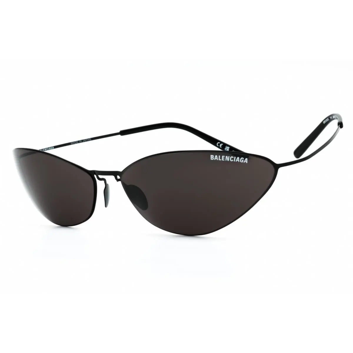 Balenciaga BB0350S 001 Sunglasses Black Frame Grey Lenses 68mm - Frame: Black, Lens: Gray