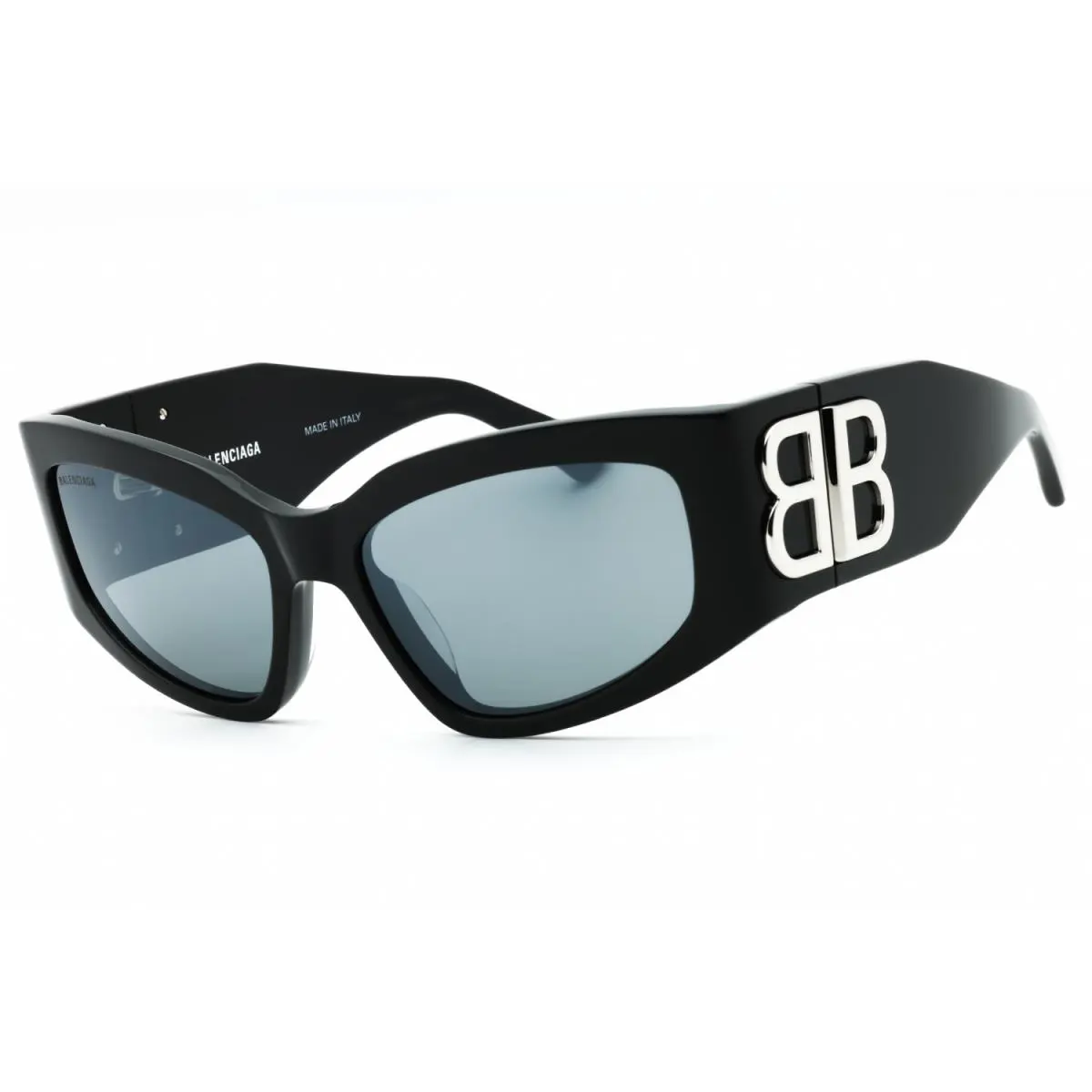 Balenciaga BB0321S 009 Grey/grey Silver Mirror 57-17-125 Sunglasses - Frame: Grey, Lens: Grey Silver Mirror, code: 009