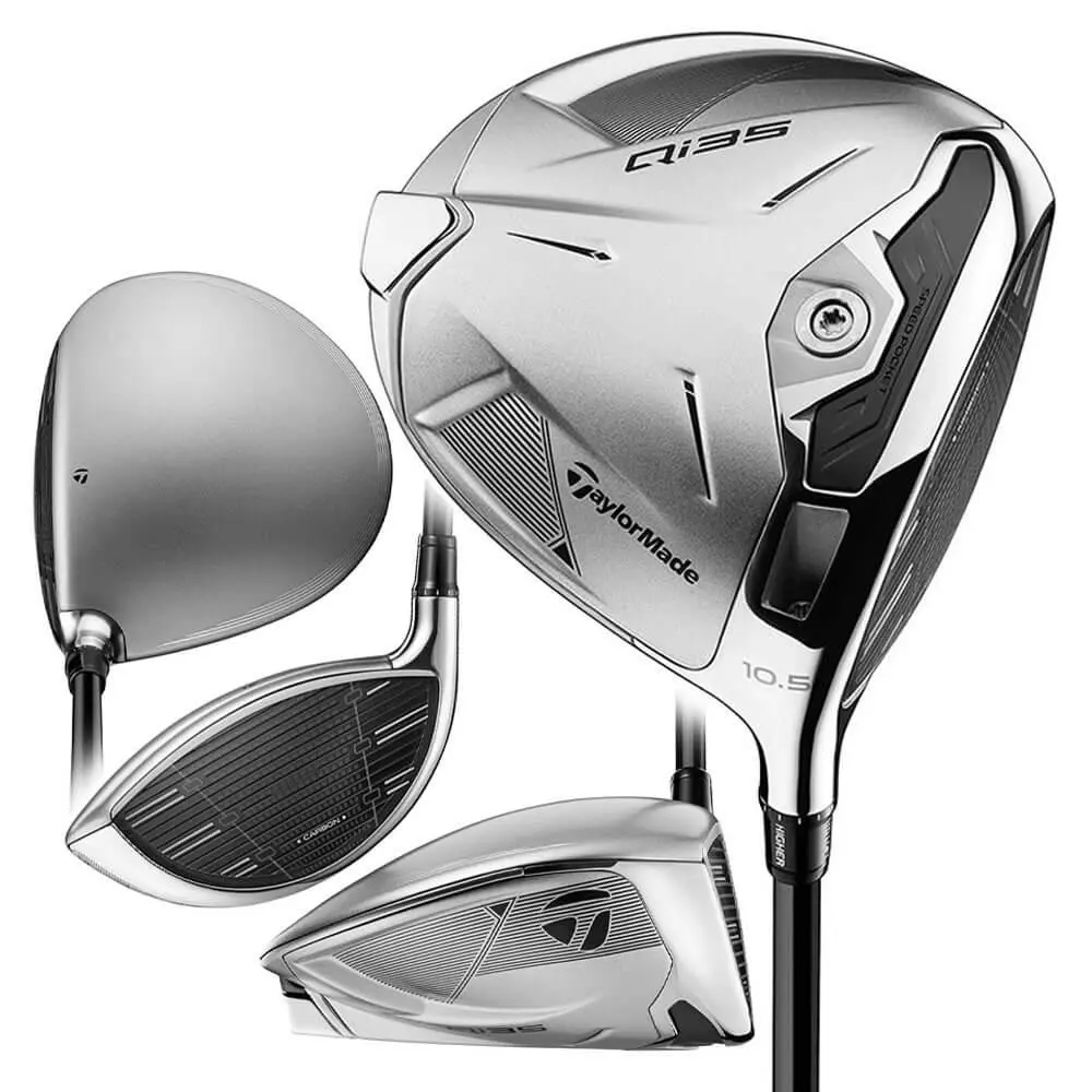 Taylormade Men Qi35 Precious Metals Driver 460cc - 25 - Chrome