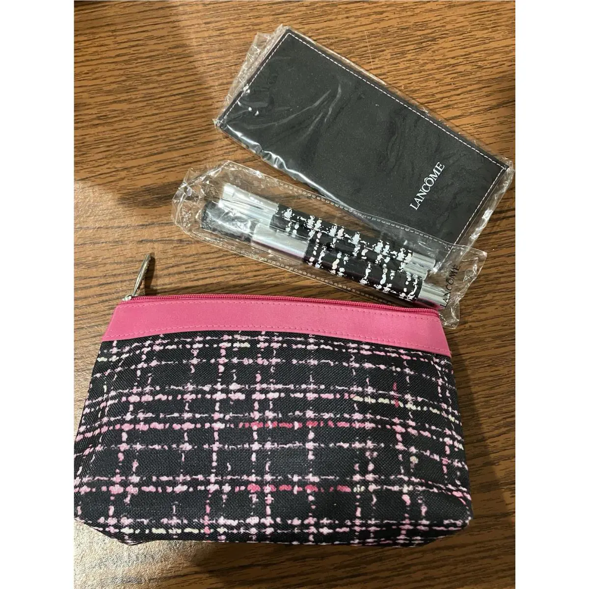 Lancome Brittney Brush Set Travel Cosmetic Makeup Brush Set Zipper Case
