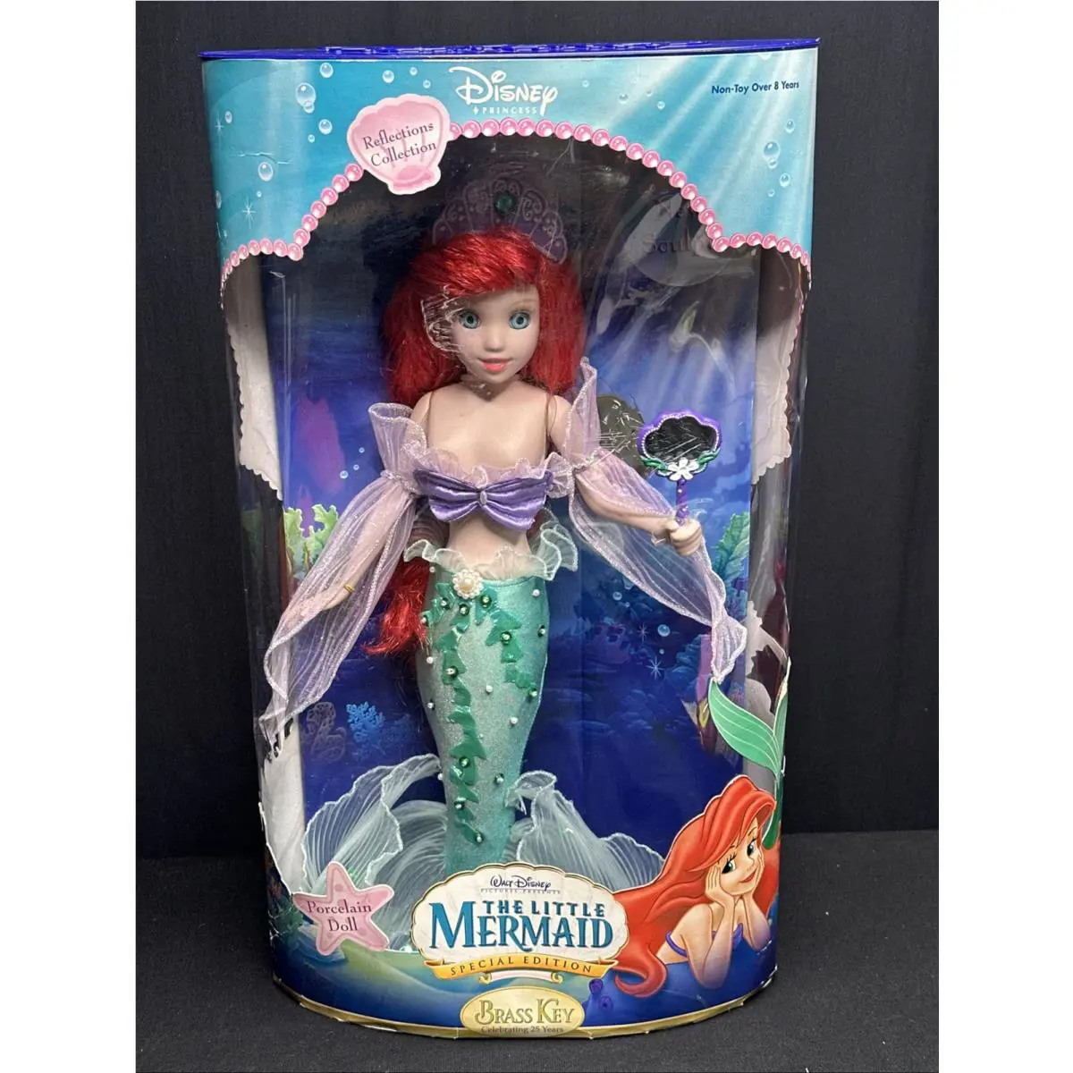 Disney Princess Special Edition The Little Mermaid Porcelain Doll Brass Key