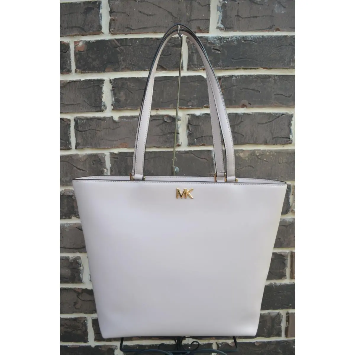 Mott Medium Smooth Leather Tote Soft Pink by Michael Kors