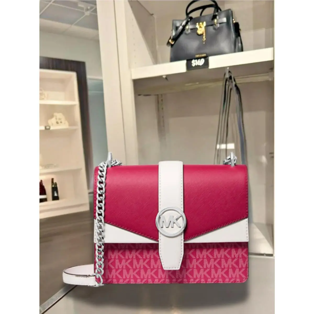 Greenwich Small Handbag Crossbody Bag Dark Raspberry Multi. Purse by Michael Kors