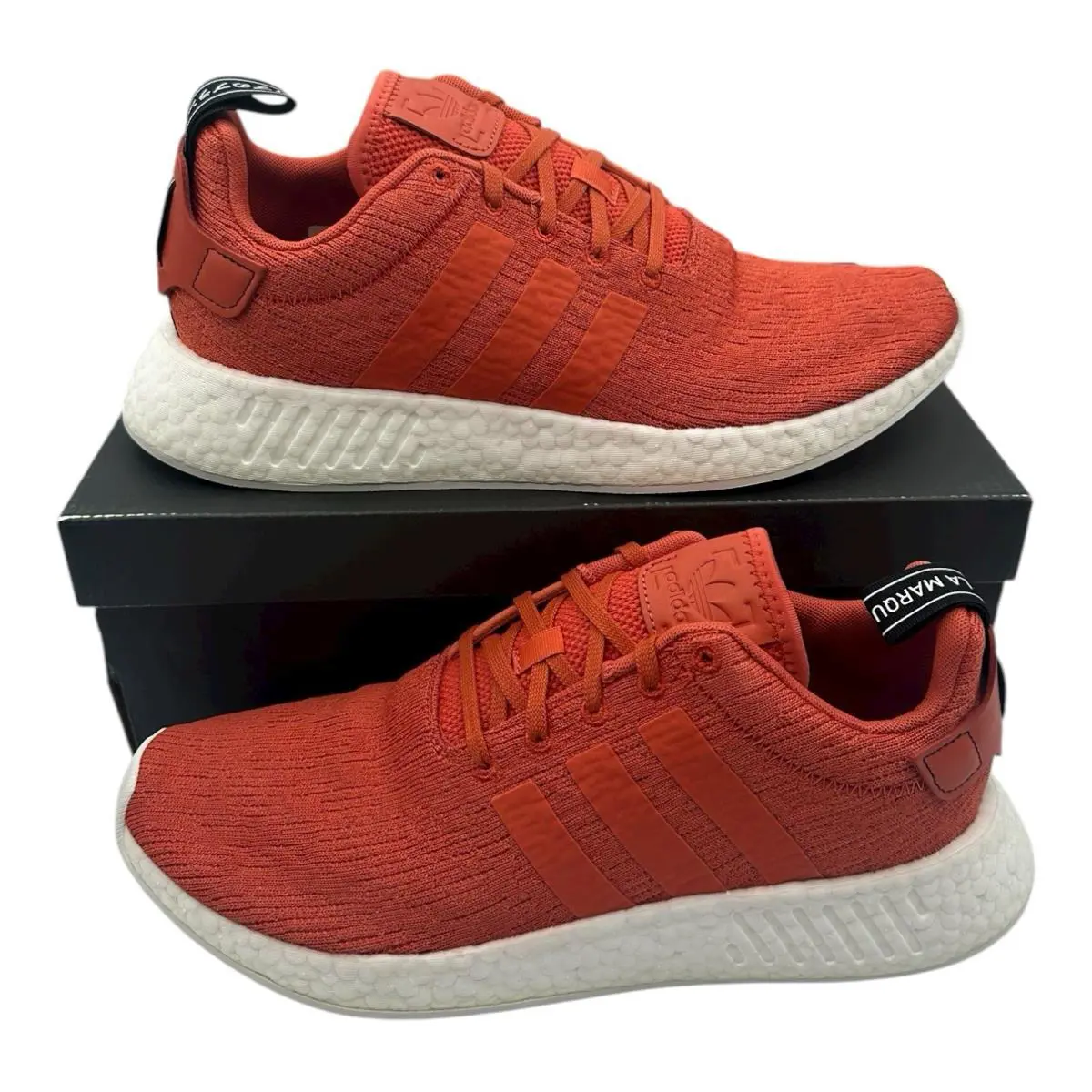 Adidas NMD_R2 Running Shoes Mens 10.5 Rust White Future Harvest Athletic BY9915