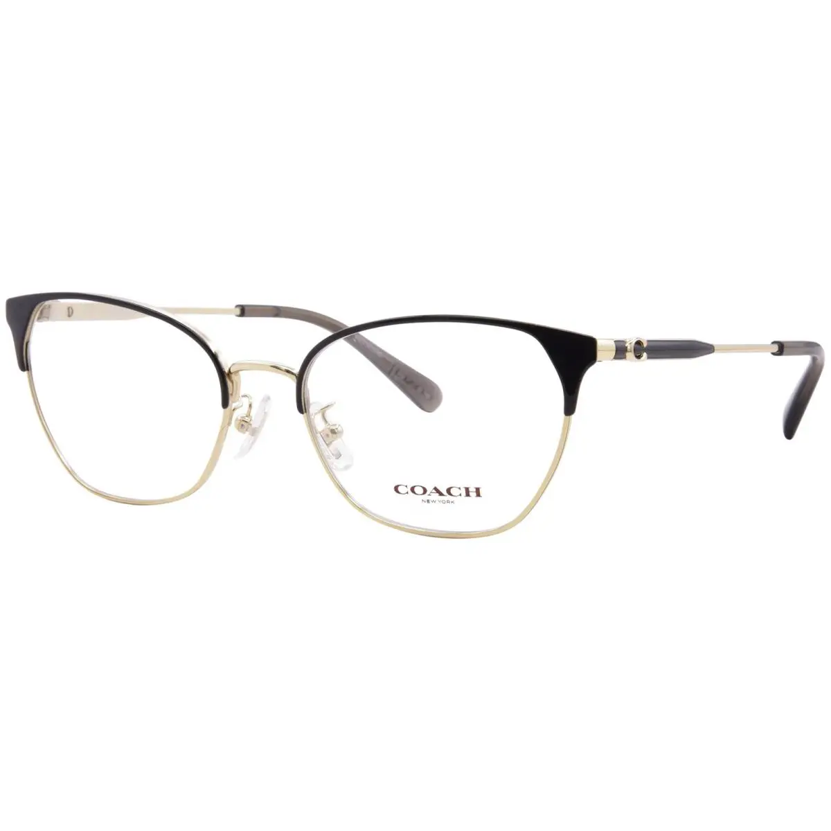 HC5169 9436 Eyeglasses Frame Women`s Shiny Light Gold/black Full Rim 54mm by Coach