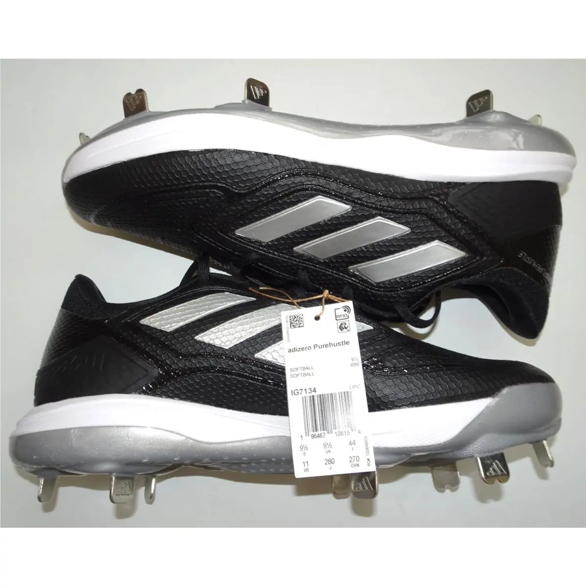 Women`s Adidas Adizero Purehustle 3 Sneaker 11 Core Black/silver Metallic/white