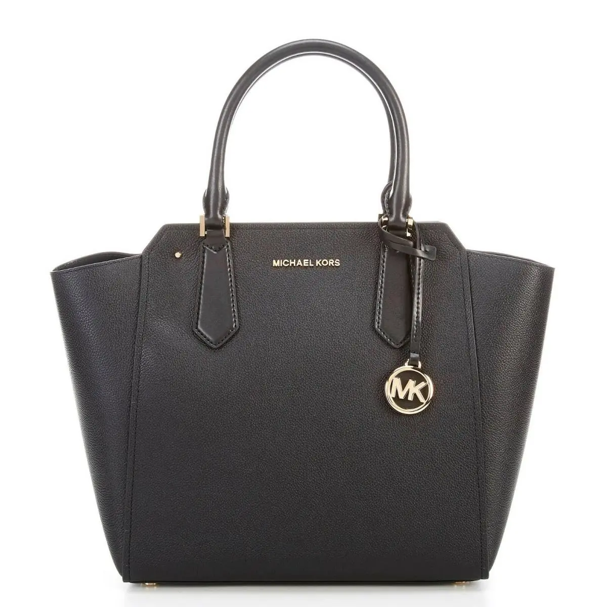 Michael Kors Hayes Large North South Black Pebble Leather Tote Bag