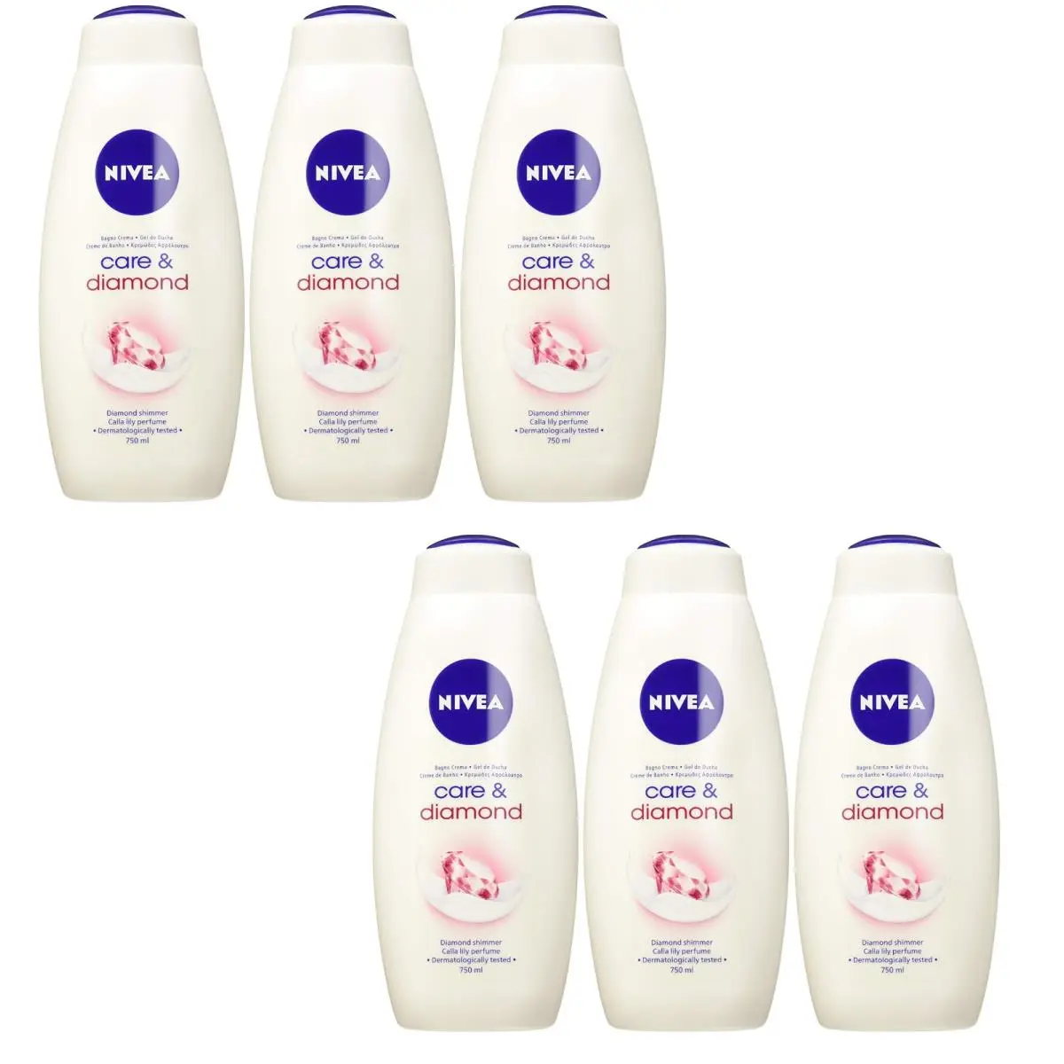 Care Diamond Nourishing Bubble Bath 750 mL Luxurious Scent Diamond 6ct by Nivea