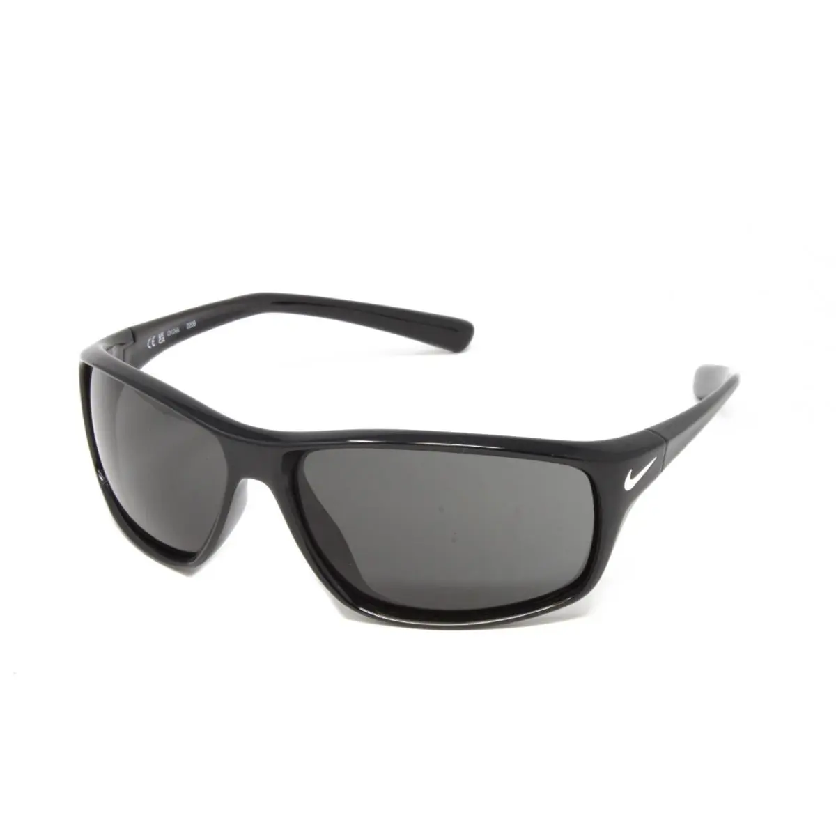 Nike Sunglasses Adrenaline Men`s Plastic Wrap Black 65mm Grey Lens FQ4602-001 - Frame: Black, Lens: Gray