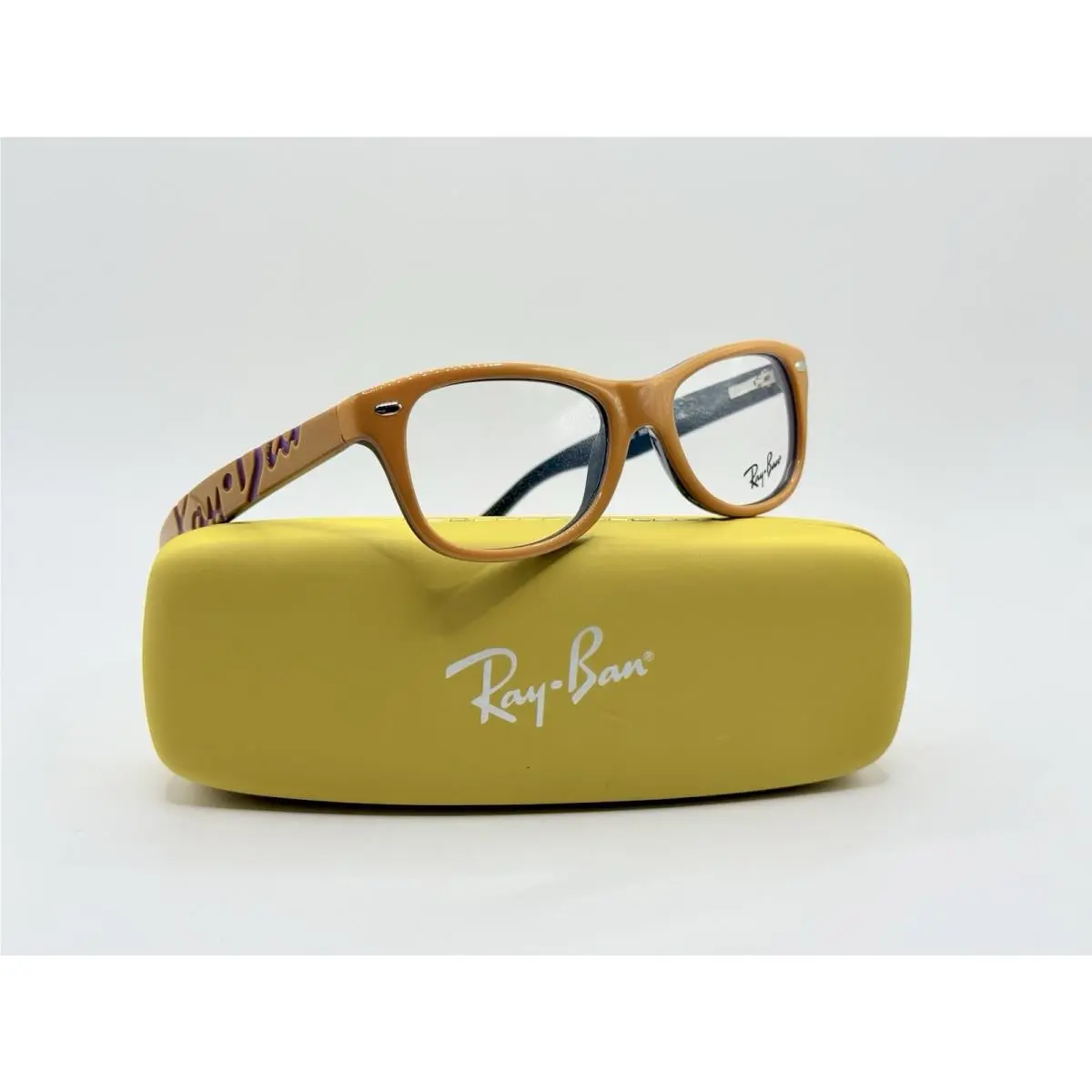 Ray-ban Kids Eyeglasses RB1544 3629 Orange W/purple Logo 46-16-125