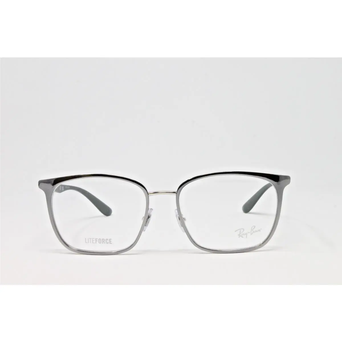 Ray Ban Eyeglasses Men`s Grey on Silver Square Metal 54mm RX6486-3125