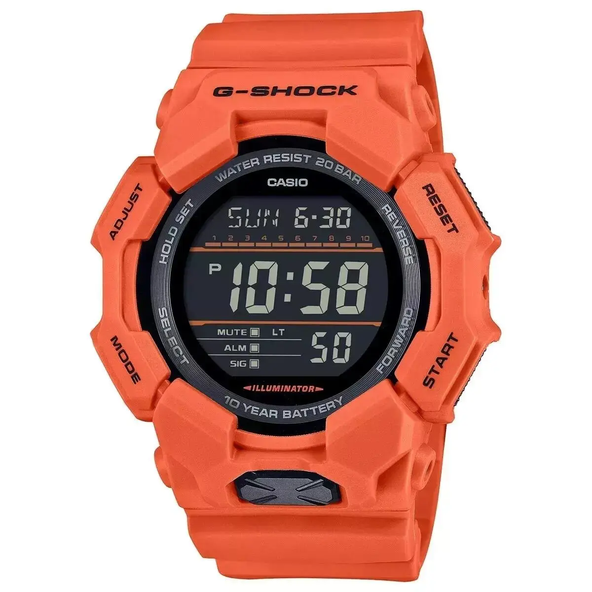 Casio G-shock 10 Year Battery Orange Watch GD-010-4