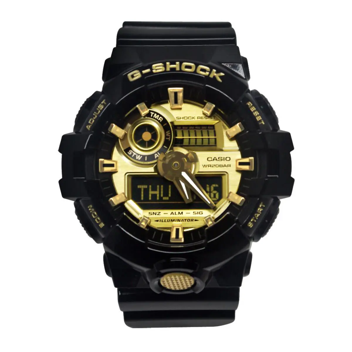 GA710GB-1A G-shock Black Gold Analog Digital Dial Resin Band Watch by Casio
