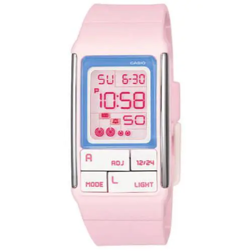 Casio LDF51-4A Women`s Poptone Light Pink Digital Watch