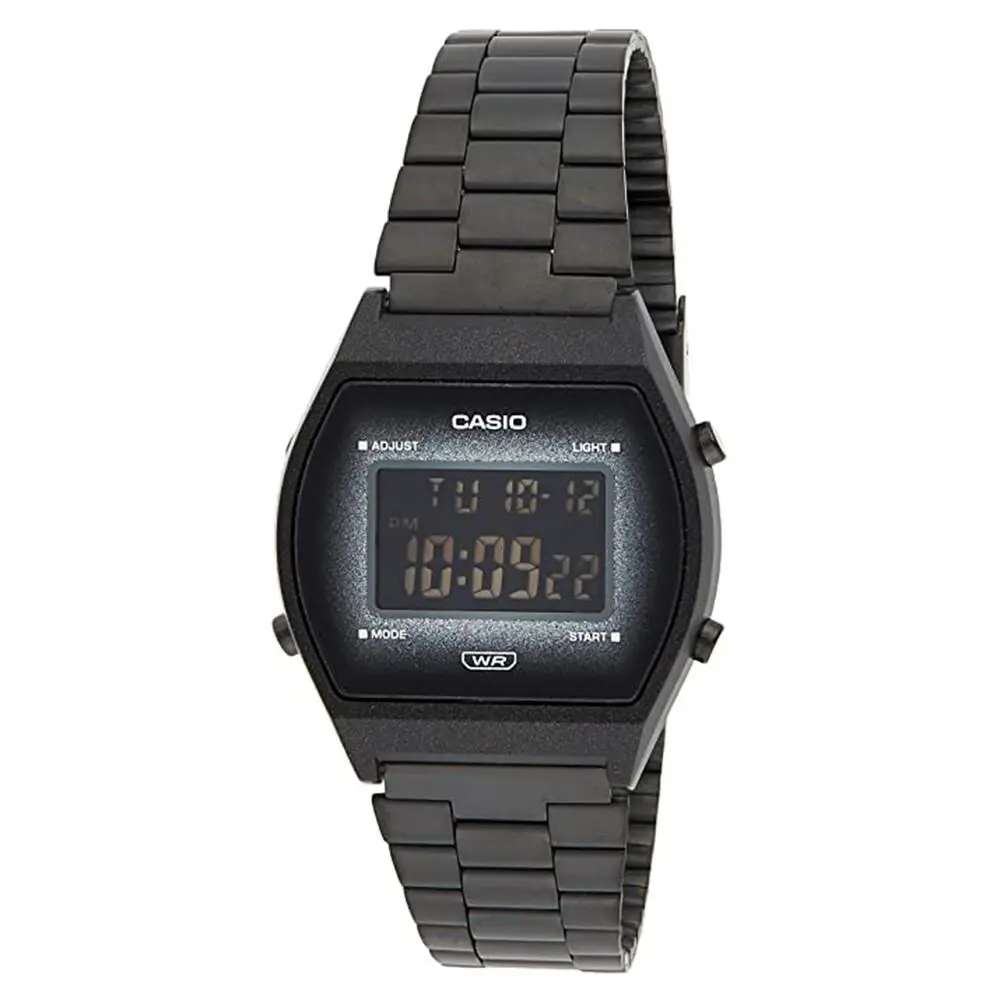 Casio Mens Black Stainless Steel Band Digital Quartz Watch