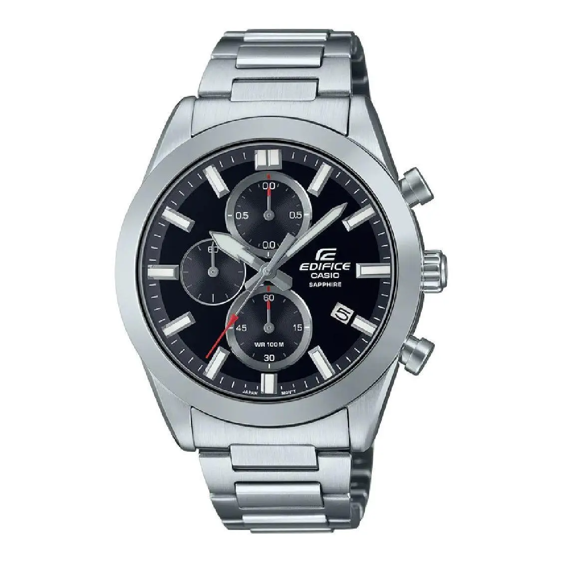 Men`s Casio Edifice Steel Chronograph Black Dial Watch EFB710D-1A